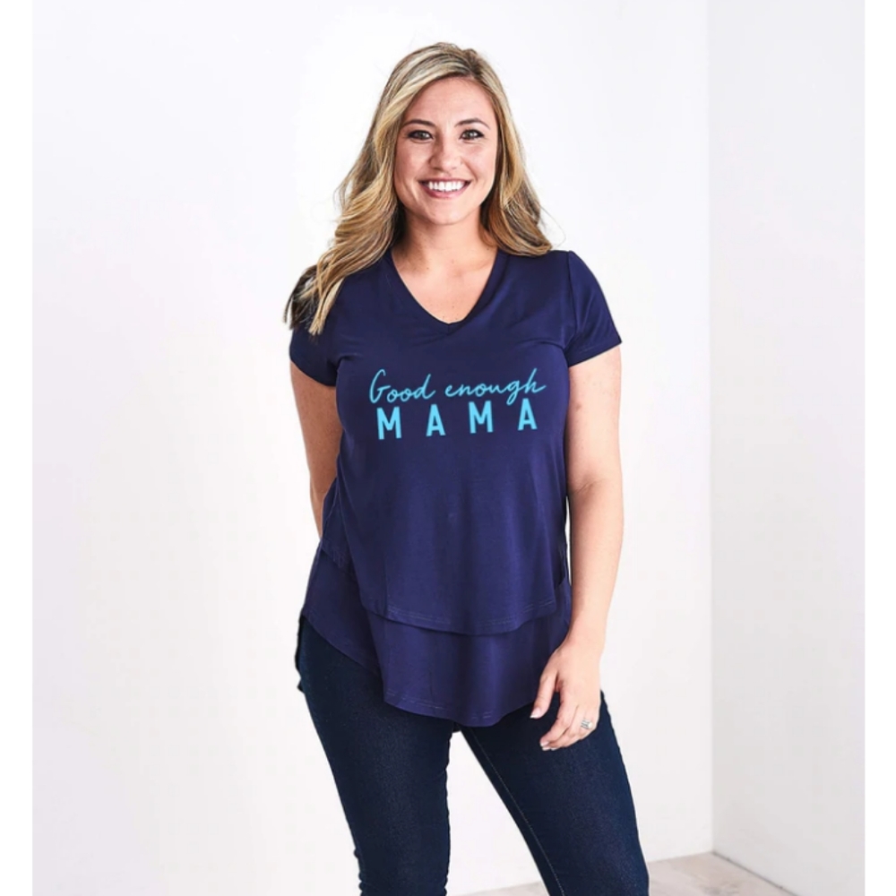 New! Latched mama ood enough tee. Small top